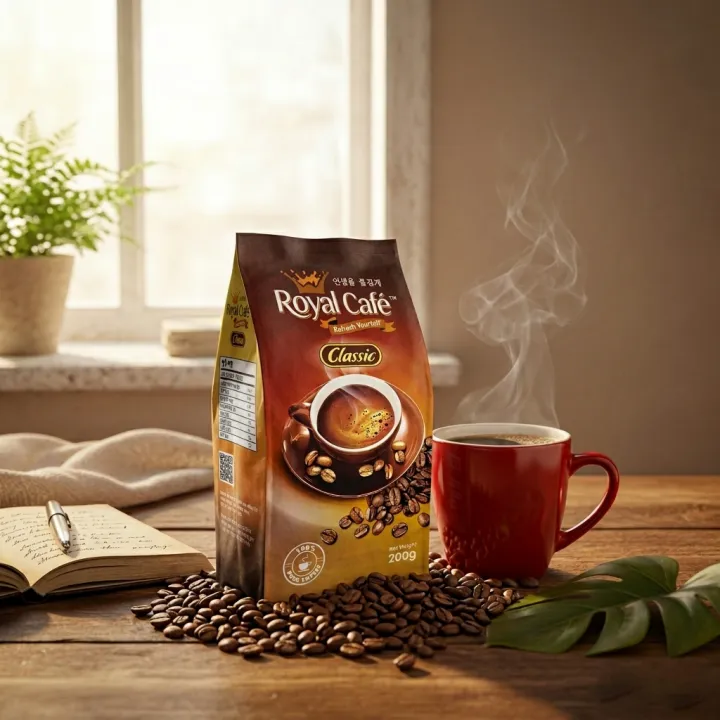 Royal Cafe Classic Coffee 200g | Premium Instant Coffee | Rich Aroma & Strong Taste